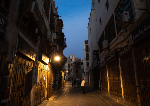 Old house with wooden mashrabiya in al-Balad quarter, Mecca province, Jeddah, Saudi Arabia