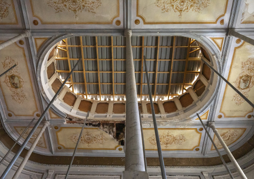 Scaffoldings in Sursock Palace destroyed by the port explosion, Beirut Governorate, Beirut, Lebanon