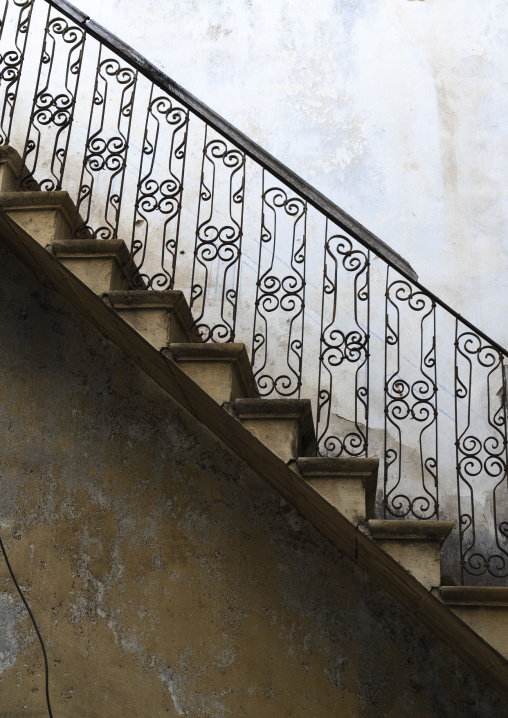 Stairs in an old lebanese heritage house, Beirut Governorate, Beirut, Lebanon