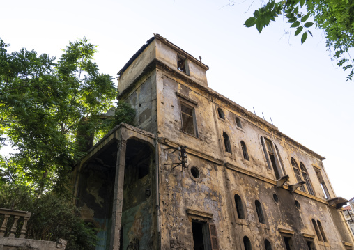 Old abandoned lebanese building, Beirut Governorate, Beirut, Lebanon