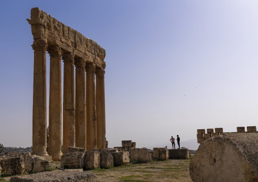 Roman temple of Jupiter in the archaeological site, Baalbek-Hermel Governorate, Baalbek, Lebanon