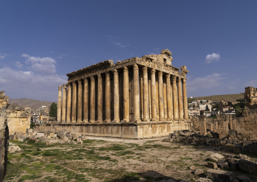 Temple of Bacchus in the archaeological site, Baalbek-Hermel Governorate, Baalbek, Lebanon