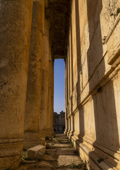 Antique ruins at the archeological site, Baalbek-Hermel Governorate, Baalbek, Lebanon