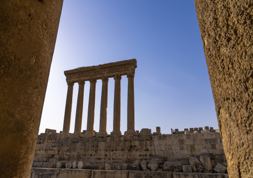 Roman temple of Jupiter in the archaeological site, Baalbek-Hermel Governorate, Baalbek, Lebanon