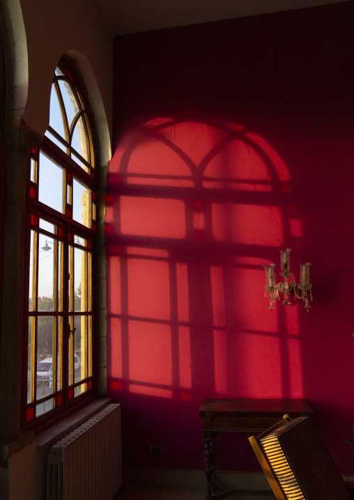 Window shadow in Palmyra hotel, Baalbek-Hermel Governorate, Baalbeck, Lebanon
