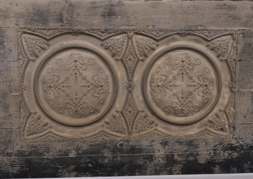 Detail of a decoration in an old traditional lebanese house, North Governorate, Hasroun, Lebanon