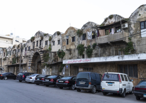 Old caravanserai occupied by poor people, North Governorate, Tripoli, Lebanon