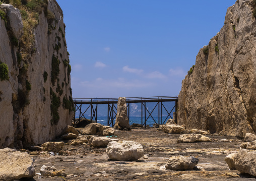 Bridge on the seashore, North Governorate, Anfeh, Lebanon
