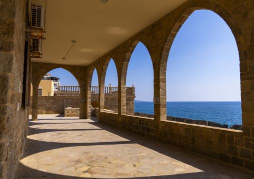 Arcades in Church of our lady of the sea, North Governorate, Batroun, Lebanon