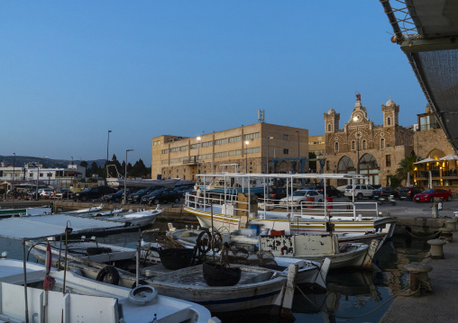 Old traditional lebanese houses on the port, North Governorate, Batroun, Lebanon