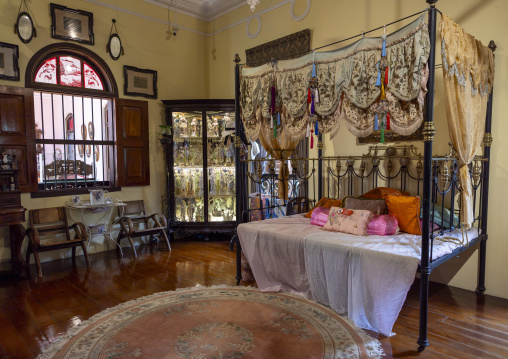 Bedroom in Pinang Peranakan mansion, Penang island, George Town, Malaysia