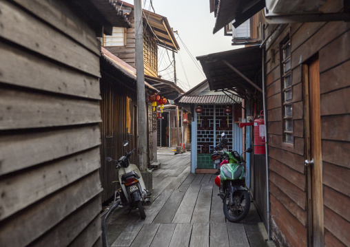 Chew Jetty wooden houses, Penang island, George Town, Malaysia