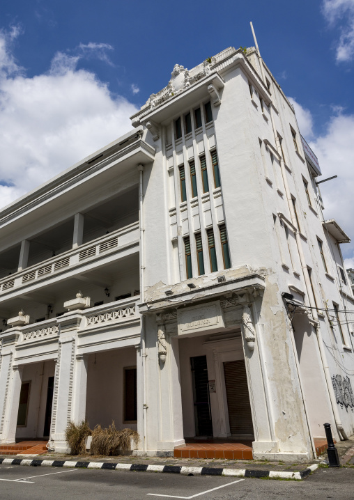 Mercantile Bank heritage building in the British colonial-era architecture, Perak, Ipoh, Malaysia