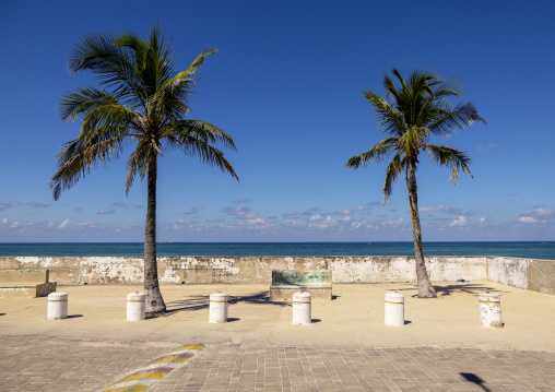 Bench along the beach, Nampula Province, Island of Mozambique, Mozambique