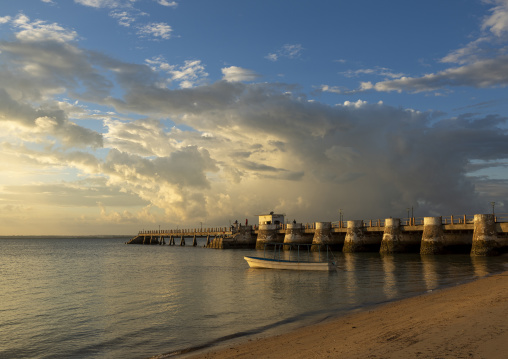Jetty at sunset, Nampula Province, Island of Mozambique, Mozambique