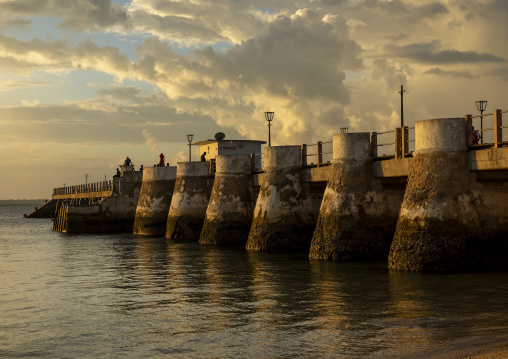 Jetty at sunset, Nampula Province, Island of Mozambique, Mozambique