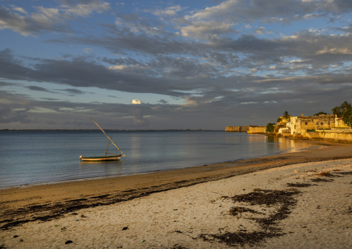 Saint Sebastian Fortress and the old town at sunset, Nampula Province, Island of Mozambique, Mozambique