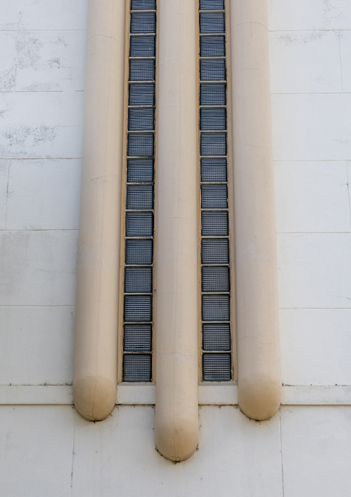 Detail of Cine Teatro Africa on Avenida 24 de Julho, Maputo Province, Maputo, Mozambique