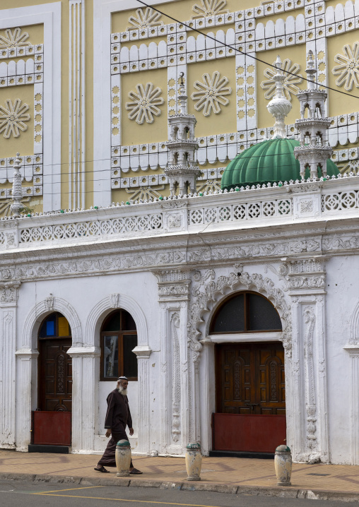 Muslim man in front of Jumma Mosque, Maputo Province, Maputo, Mozambique