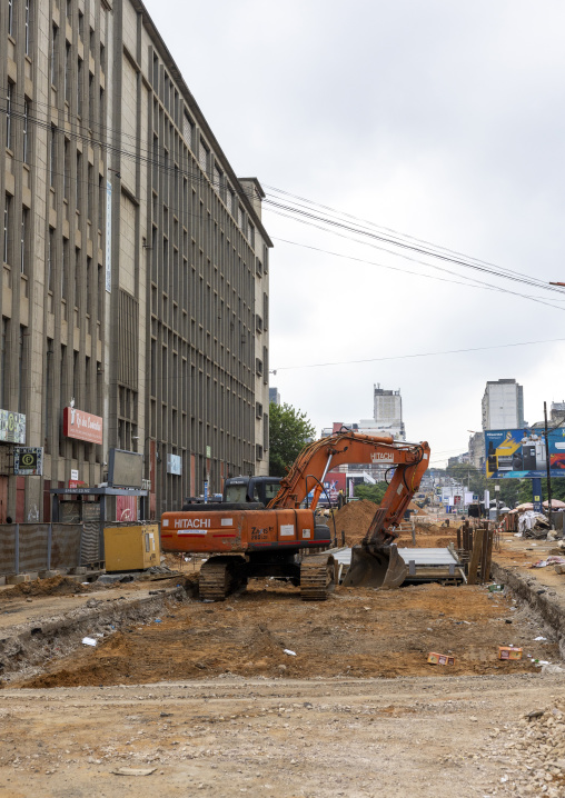 Roadworks in the city center, Maputo Province, Maputo, Mozambique