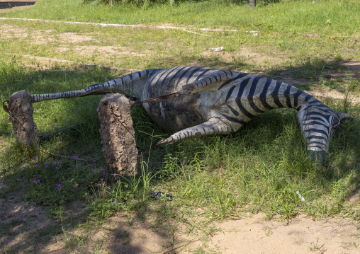 Broken zebra sculpture, Gaza Province, Xai Xai, Mozambique