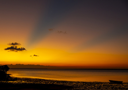Sunset on the beach, Nampula Province, Island of Mozambique, Mozambique