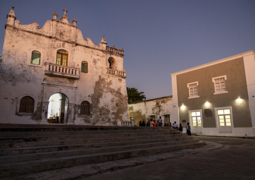 Procession in front of the Church of the Miscericordia, Nampula Province, Island of Mozambique, Mozambique