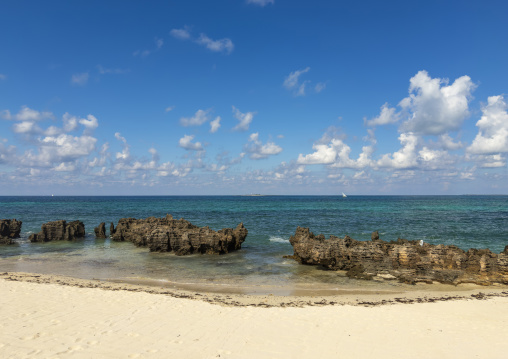 Beach with rocks, Nampula Province, Island of Mozambique, Mozambique