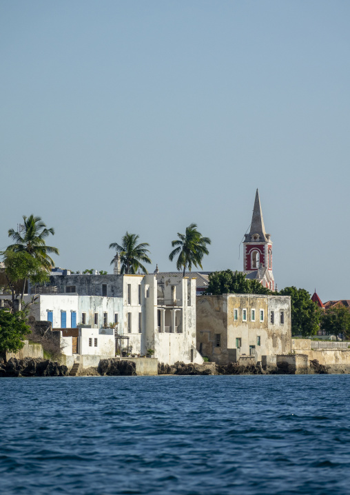 Stone town seen from the sea, Nampula Province, Island of Mozambique, Mozambique