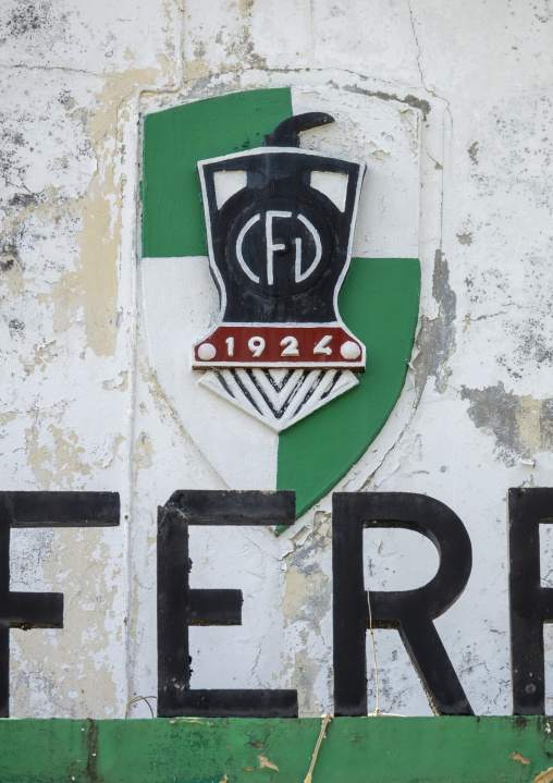 The old Clube Ferroviaro logo, Inhambane Province, Inhambane, Mozambique