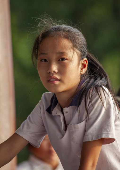 North Korean girl portrait, North Hwanghae, Sariwon, North Korea