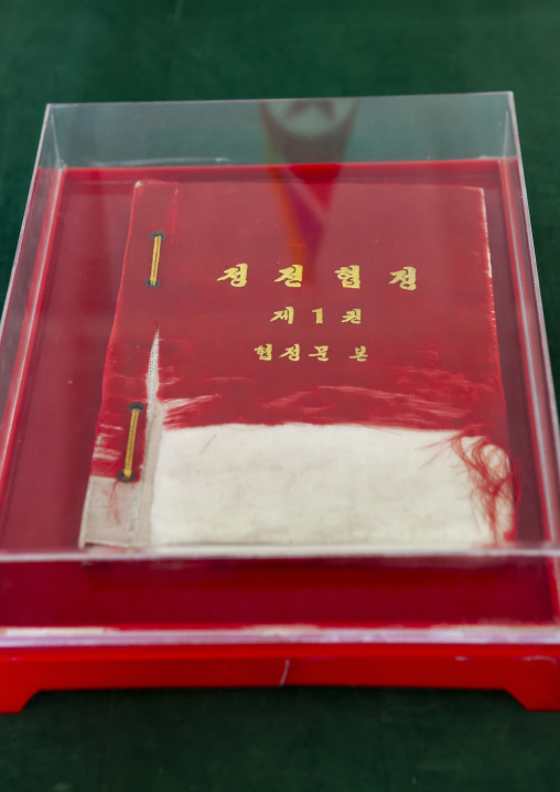 Armistice agreement in the peace museum, North Hwanghae, Panmunjom, North Korea