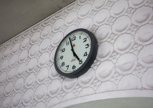 Clock in the subway, DGC, Pyongyang, North Korea