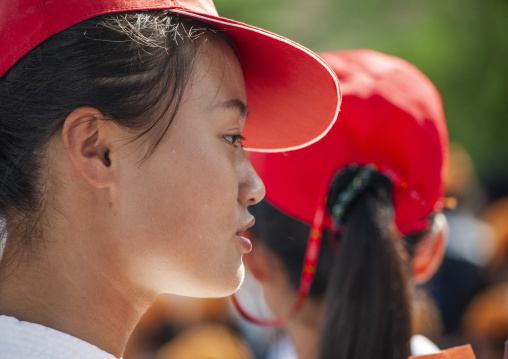 Teenage girls during the celebration of the 60th anniversary of the regim, DGC, Pyongyang, North Korea