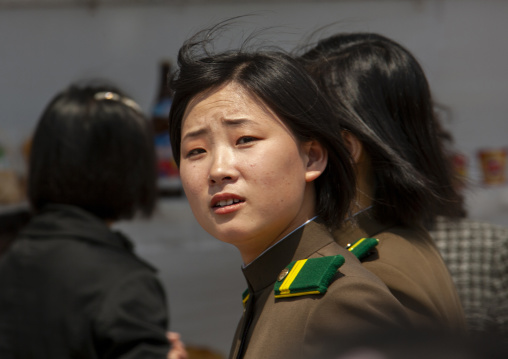 North Korean woman soldiers, DGC, Pyongyang, North Korea