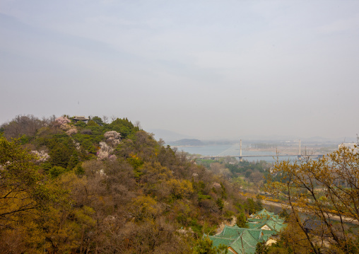 Kim Il-sung giant statue in Mansudae Grand monument in the mist, DGC, Pyongyang, North Korea