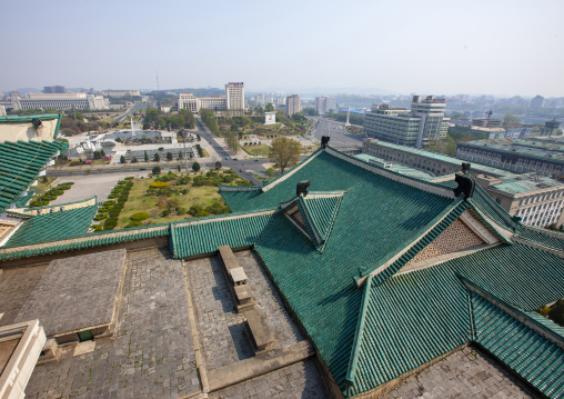 View on the city from the Grand people's study house, DGC, Pyongyang, North Korea