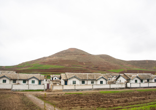 Houses in a village, North Hwanghae, Kaesong, North Korea