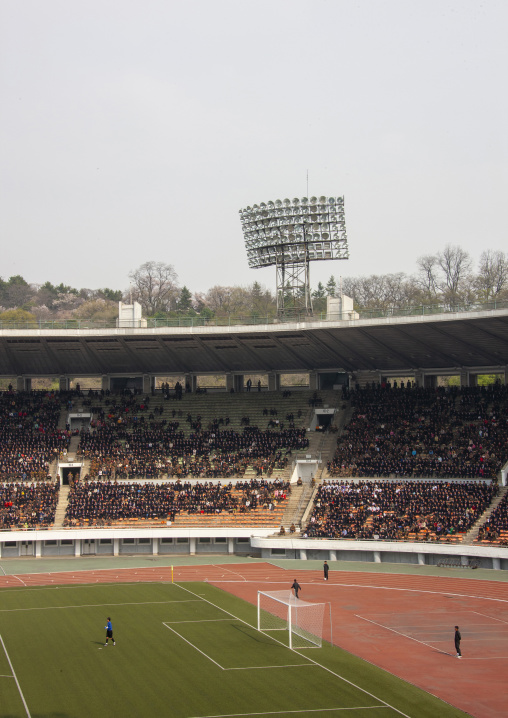 Crowd in the Kim il Sung stadium during a football game, DGC, Pyongyang, North Korea