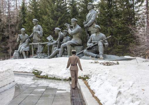 Portrait of a North Korean guide in mount Paektu, Ryanggang, Samjiyon, North Korea