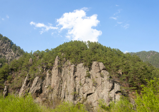 Rock formations landscape, North Hamgyong, Chilbosan, North Korea