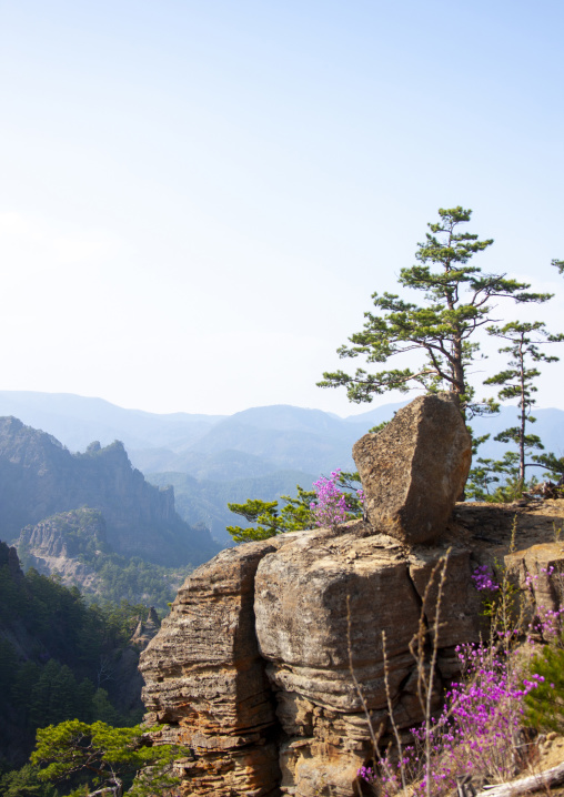 Rock formations landscape, North Hamgyong, Chilbosan, North Korea