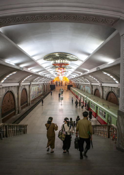 North Korean people in Yonggwang station, DGC, Pyongyang, North Korea