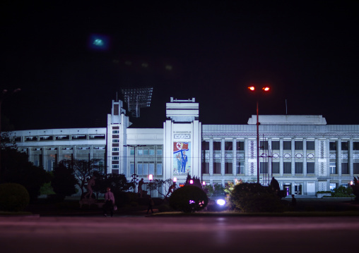 Rungrado first of may stadium at night, DGC, Pyongyang, North Korea