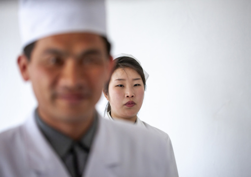North Korean docotor in hospital, DGC, Pyongyang, North Korea