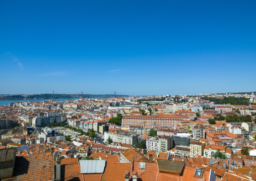 Panorama of the old city, Lisbon district, Lisbon, Portugal