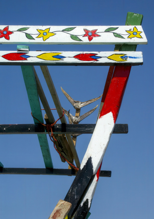 Dried shark tails on a dhow, Al Hudaydah Governorate, Hodeidah, Yemen