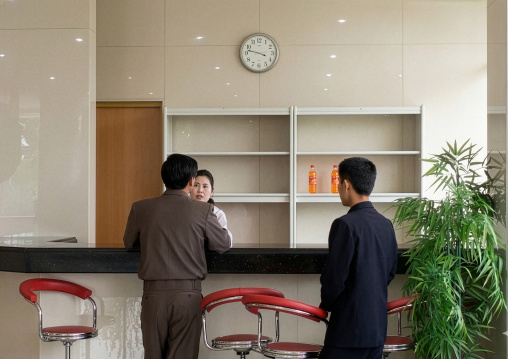 Bar in opera lobby, DGC, Pyongyang, North Korea