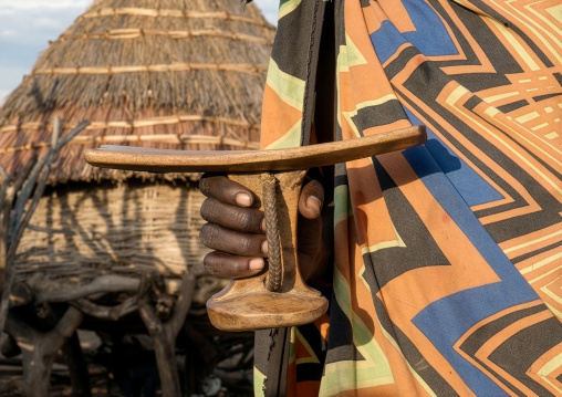 Traditional wooden headrest, Namorunyang State, Kapoeta, South Sudan