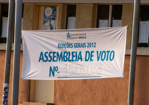 Billboard for elections, Namibe Province, Virei, Angola